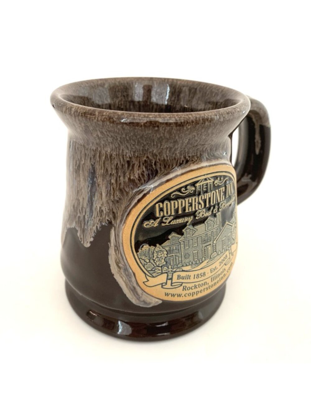 Deneen Pottery Copperstone Inn Mug Rockton IL 2015 Hand Thrown Coffee Tea Cup - Picture 5 of 8